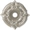 Ekena Millwork Attica PVC Ceiling Medallion (Fits Canopies up to 6 3/4"), Brght Coat Chrome, 19"OD x 3 1/2"ID x 1"P CMP19ATBCR - alternate 1